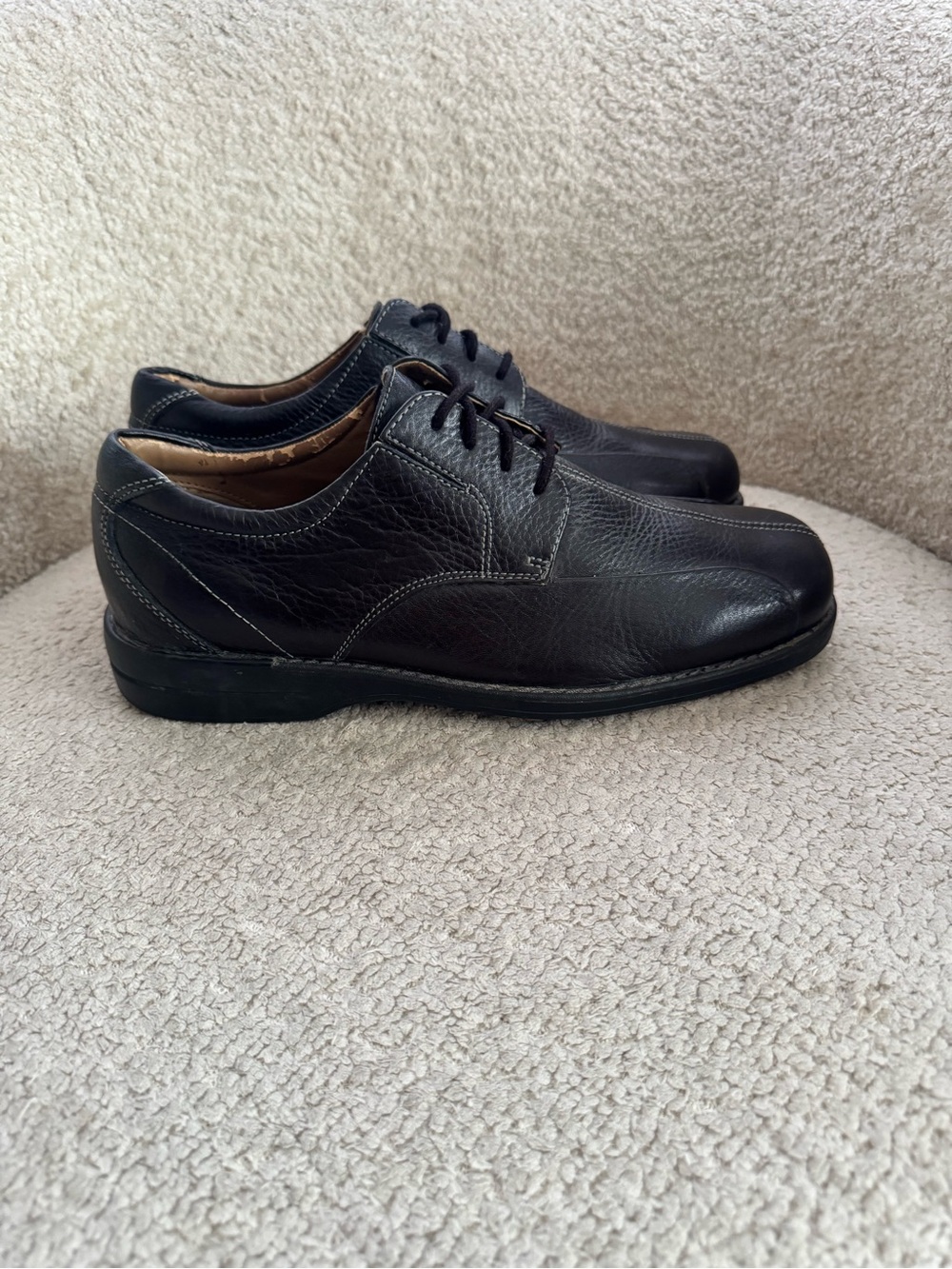 Dockers ProStyle Men’s Size 10 M Black Leather Lace Up Dress Shoes Oxford